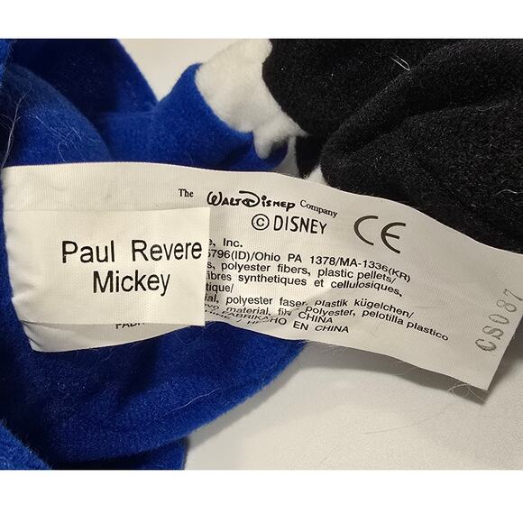Disney Store Exclusive Mickey Paul Revere Mini Bean Bag 8" NWT - Picture 4 of 6